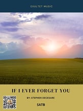 If I Ever Forget You SATB choral sheet music cover